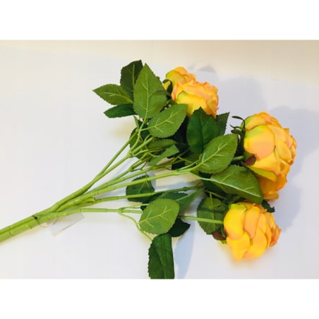 BUKIET DUŻY RÓŻA sztuczna LIŚCIE do flakonu święta grób cmentarz stroik