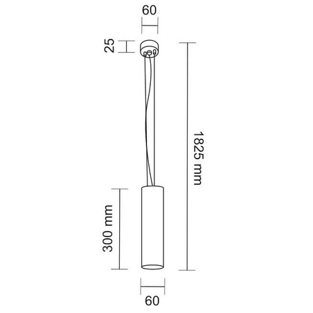LAMPA wisząca NODA 7641 Shilo metalowa OPRAWA zwis sopel tuba biała