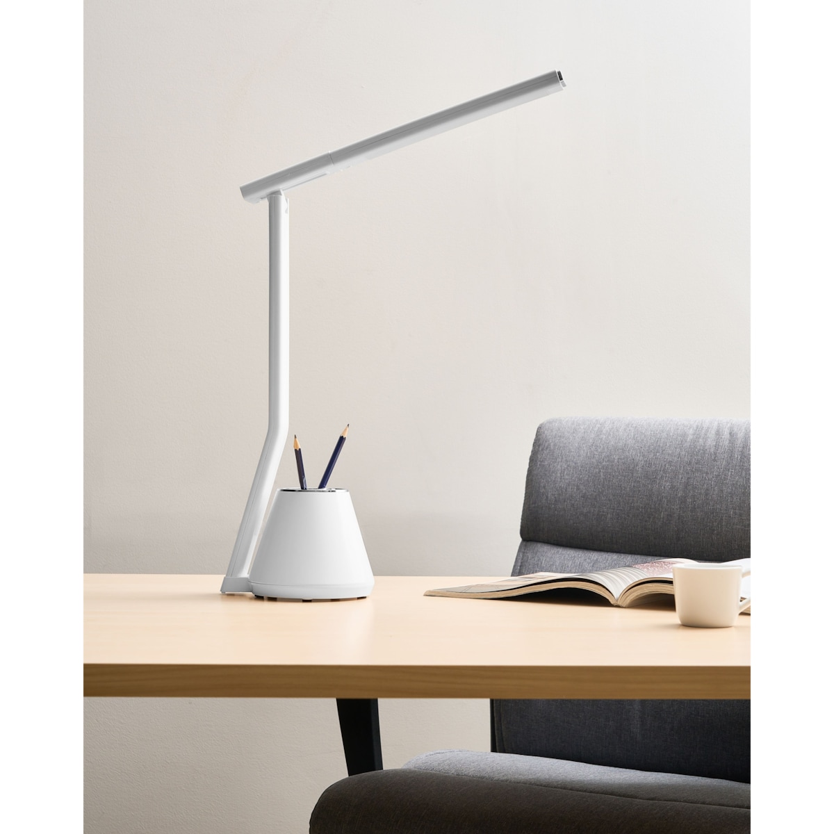 Lampa biurkowa LED DENEB Ze ściemniaczem Biały