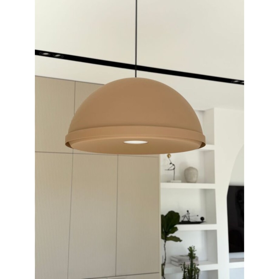 Lampa wisząca aluminiowa Zorania brązowa Monnarita
