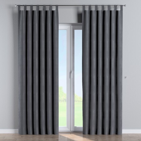 Zasłona na szelkach 1 szt. 130x245 grafitowy szary