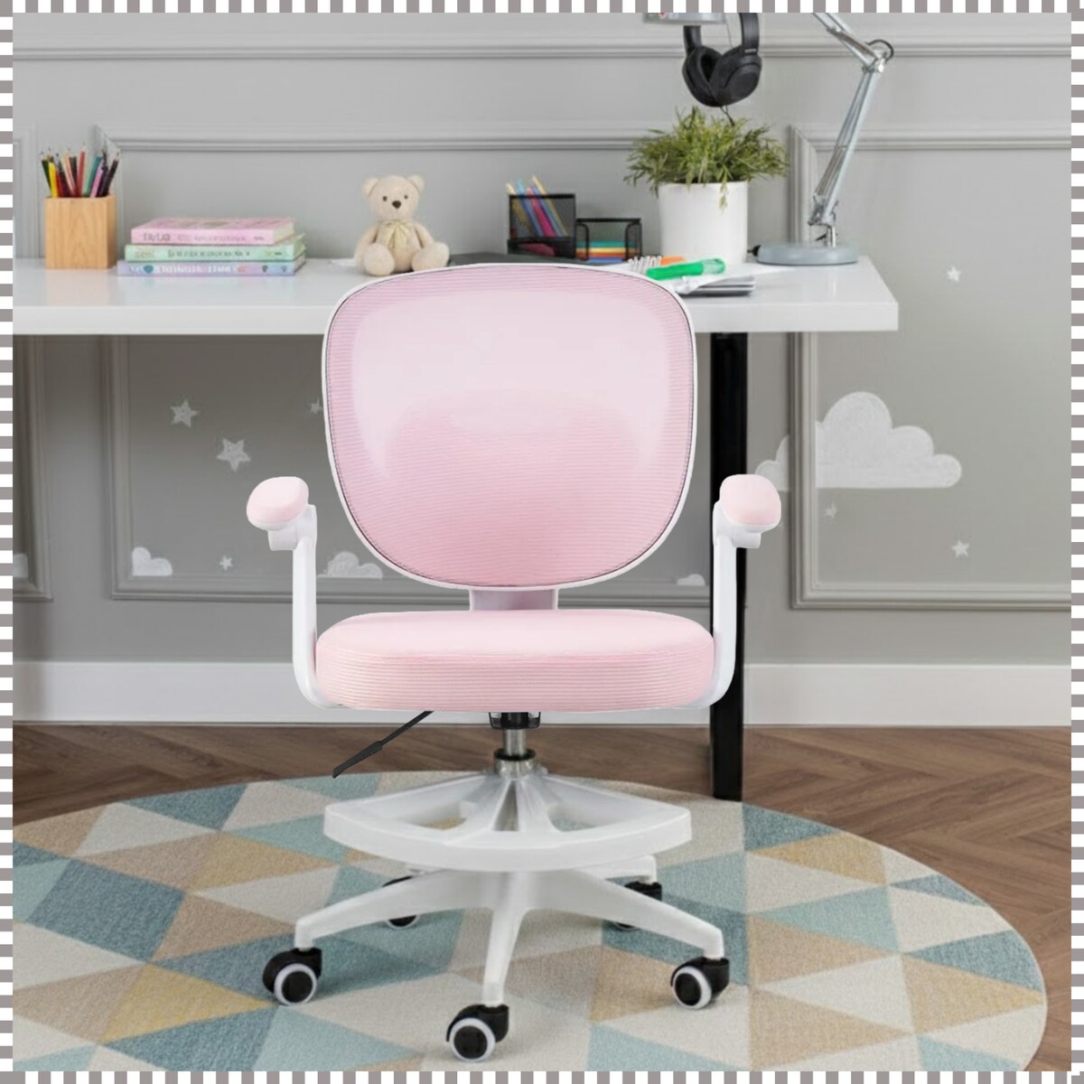 Fotel obrotowy biurowy do biurka krzesło dziecięce ergonomiczny młodzieżowy