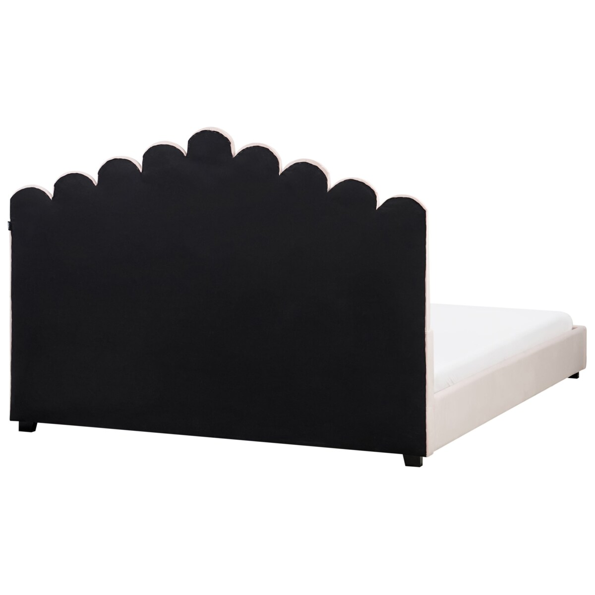 Łóżko Welur VINCENNES 180 x 200 cm Pastelowy róż