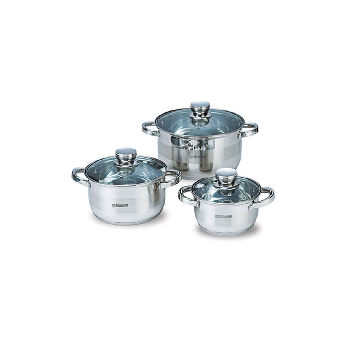 Zestaw garnków garnki komplet 6-ele 1.5L / 3L / 5L MAESTRO