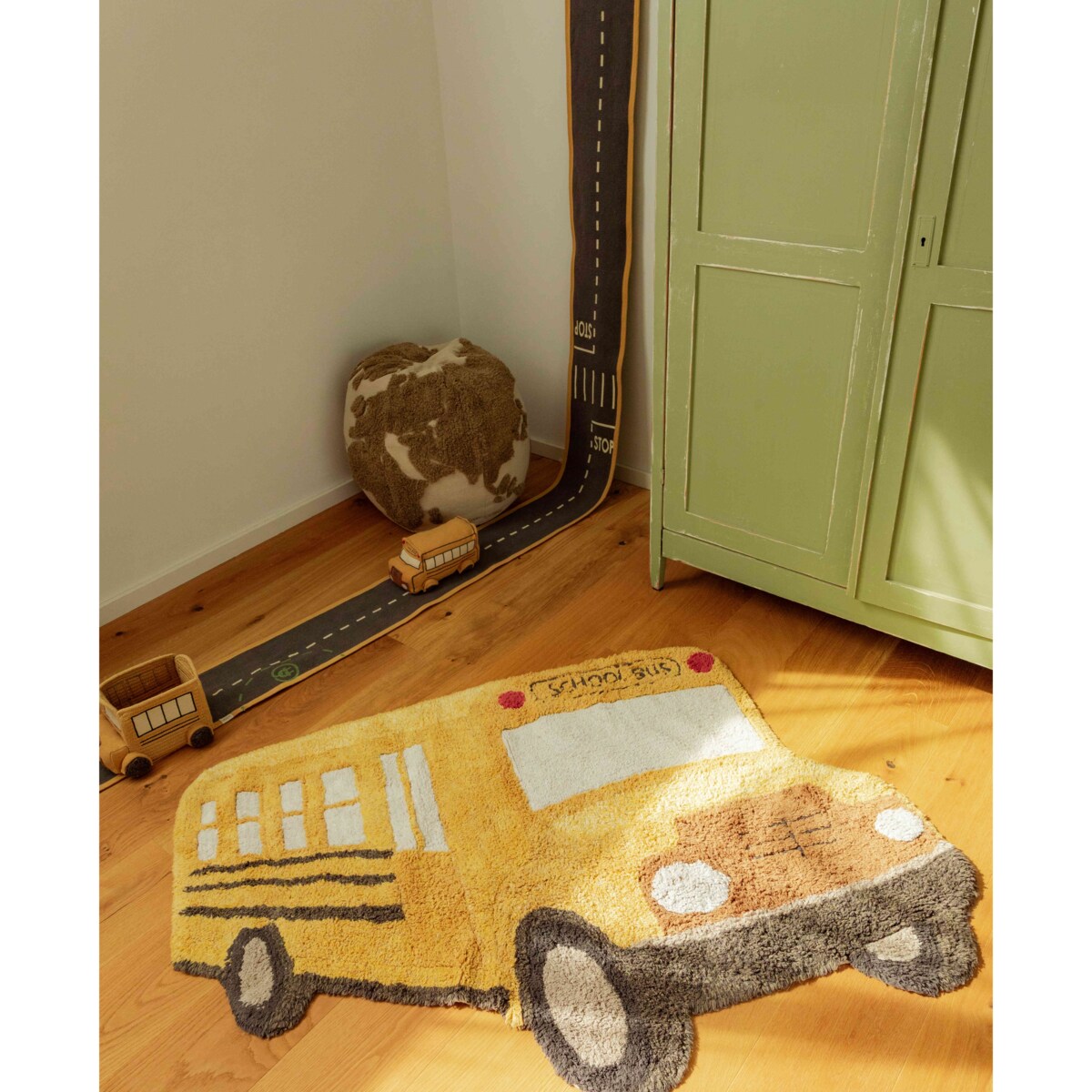 Dywan Bawełniany Autobus Szkolny do prania w pralce, Lorena Canals