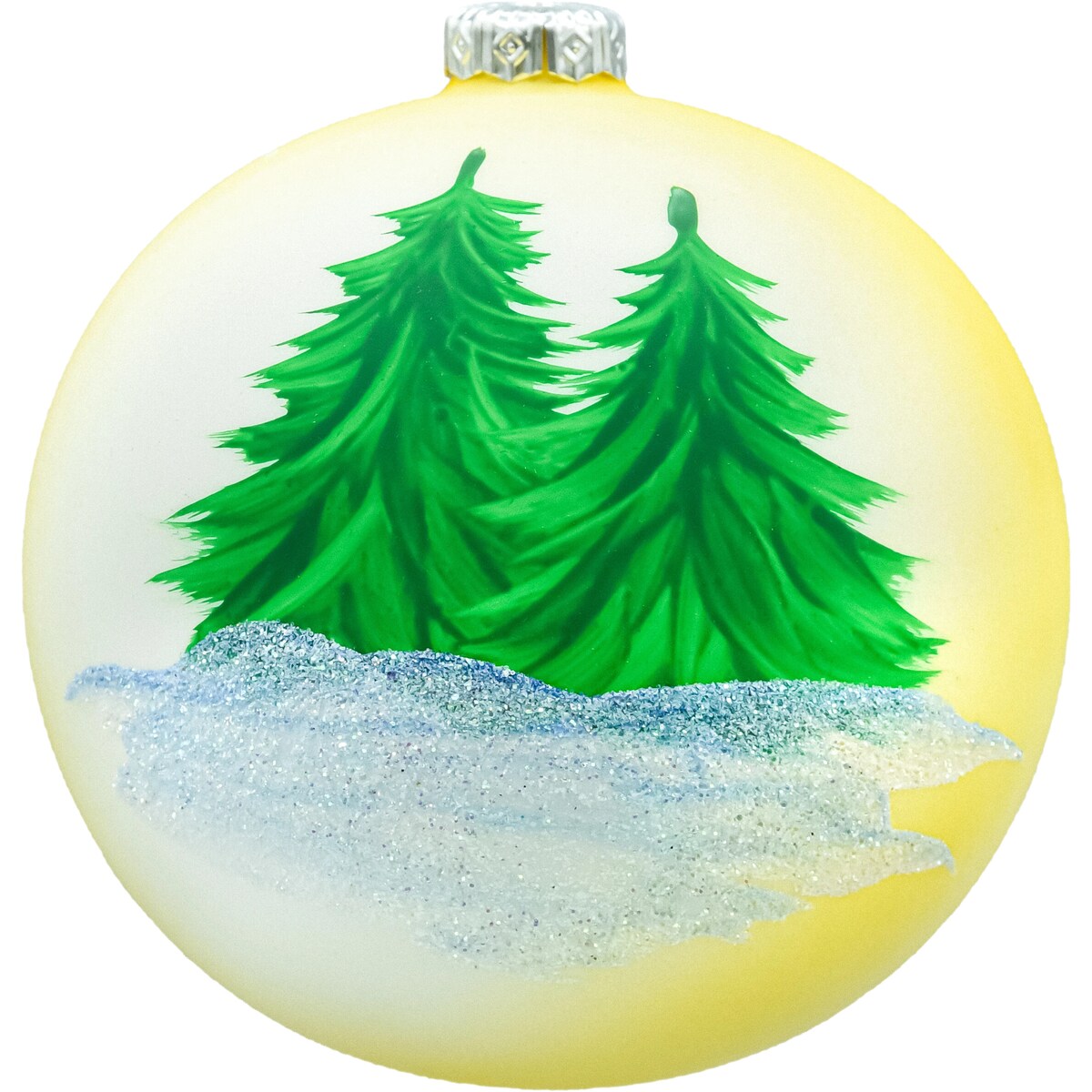 Bombka okrągła: Mikołaj z reniferkiem