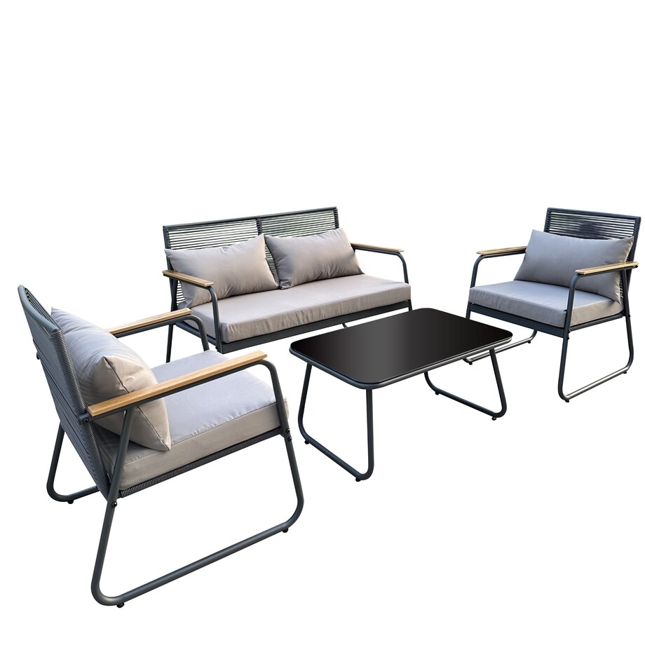 Zestaw Mebli Ogrodowych 2X Fotel Stolik Sofa Komplet Na Taras Balkon Ogród