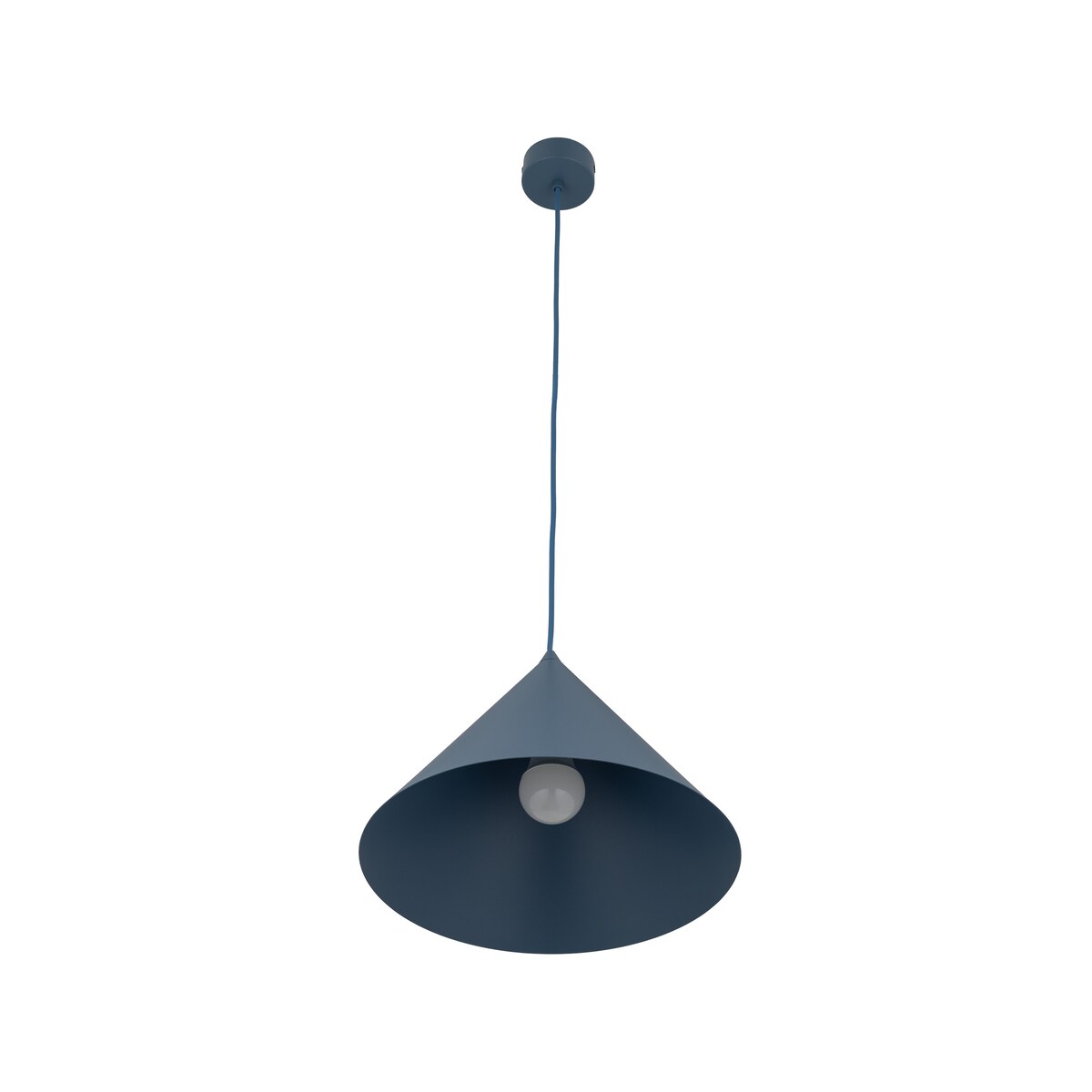 Lampa wisząca TK Lighting CONO L NAVY granatowa E27 regulowana wysokość 160 cm do salonu i jadalni