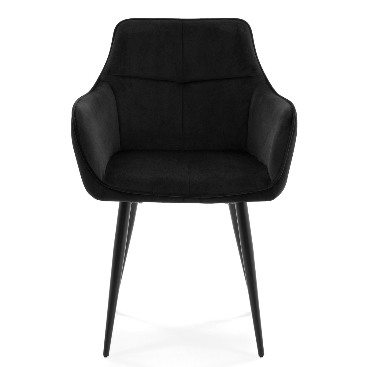 Krzesło tapicerowane welurowe QUATTRO velvet aksamit czarny