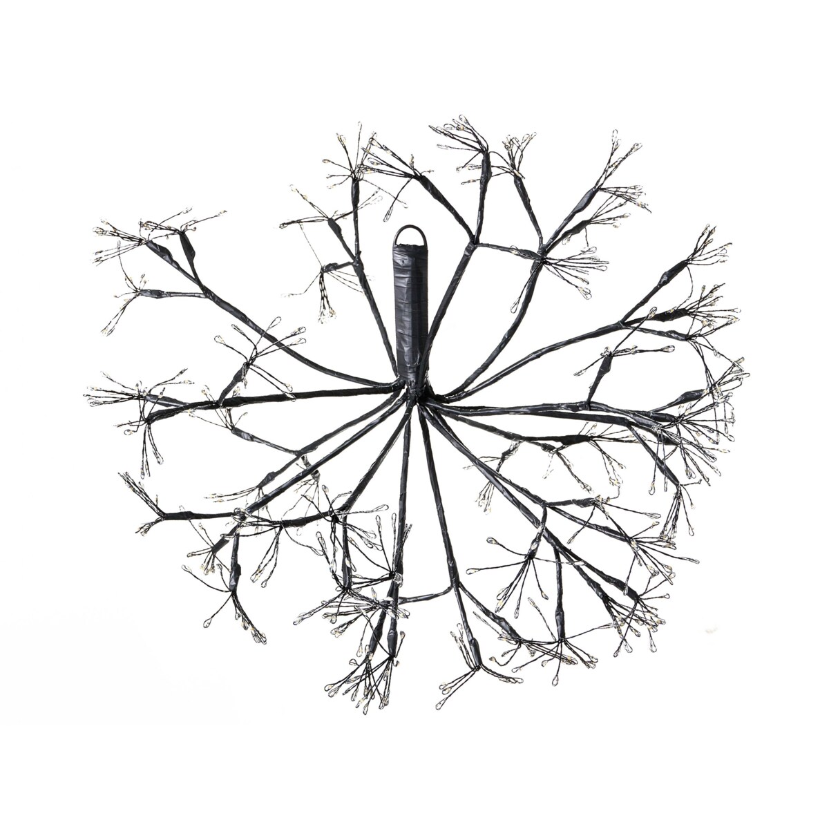 Zestaw 2 dekoracji wiszących LED RACKSTA Jemioła 29/25 cm Czarny