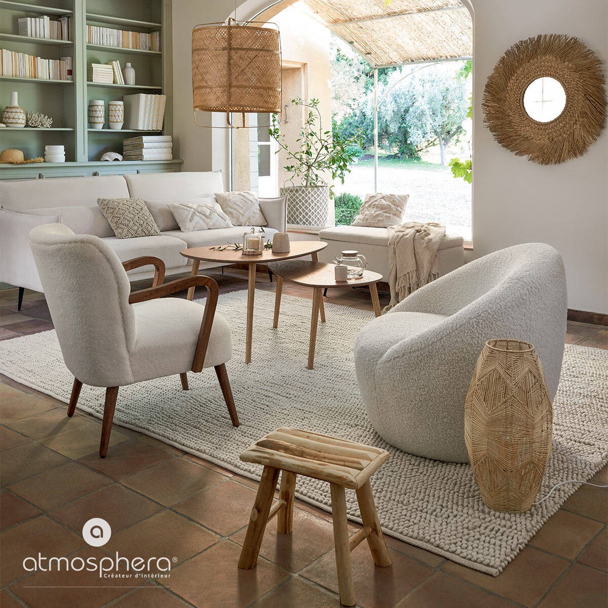 Lampion z rattanu KITA, 49 cm