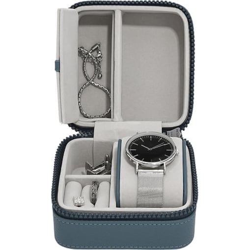 Pudełko podróżne na biżuterię i zegarek Stackers Canvas niebieskie