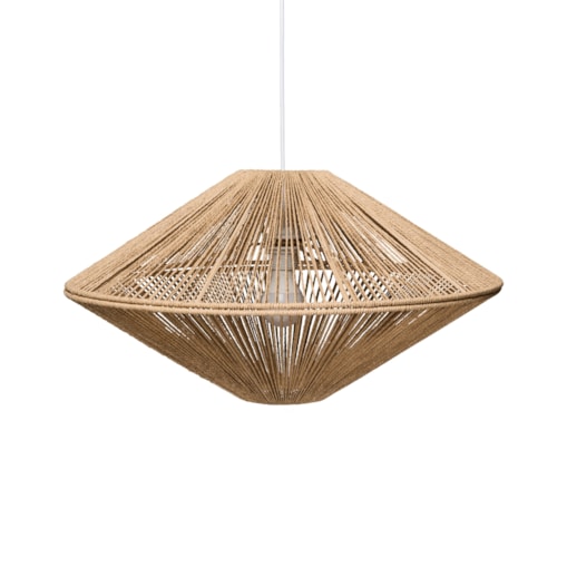 Lampa wisząca CAVES Papierowa plecionka Naturalny