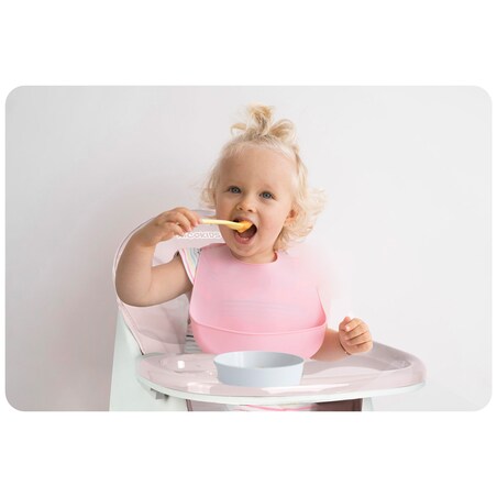 Krzesełko do karmienia dla dzieci Ricokids Milo składane jasnoróżowe 700002