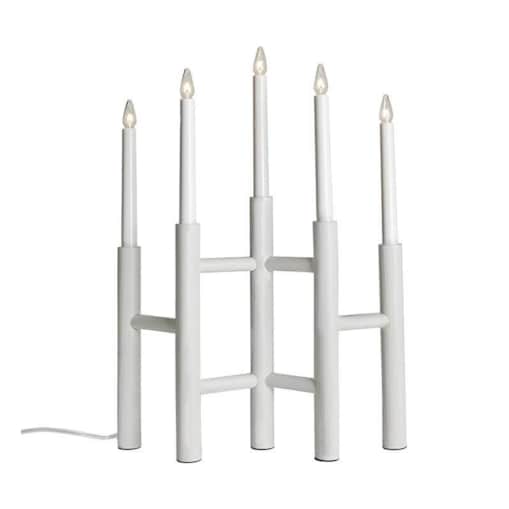 Świecznik stołowy biały Cassiopeia dekoracyjny biały