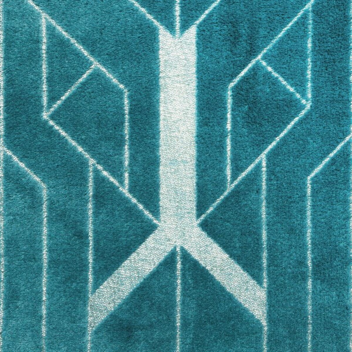 Koc mikrofibra z Nadrukiem 150 x 200 cm Turkusowy Elegancki Pled na Sofę