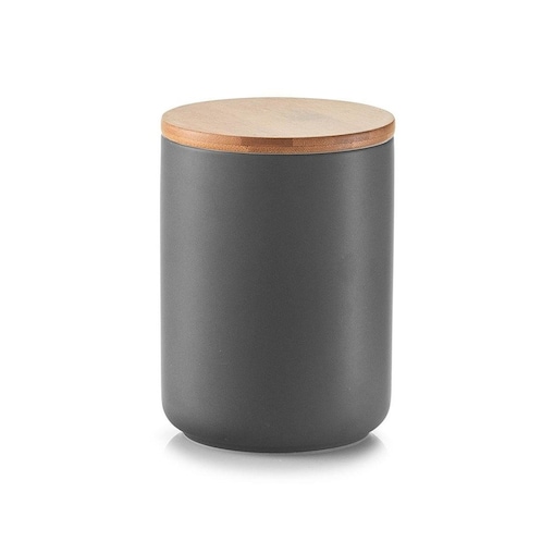 Ceramiczny pojemnik ANTHRACITE z bambusową pokrywką, 650 ml, ZELLER