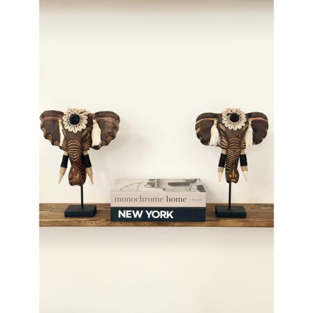 FIGURKA DEKORACYJNA SŁOŃ BRĄZOWY