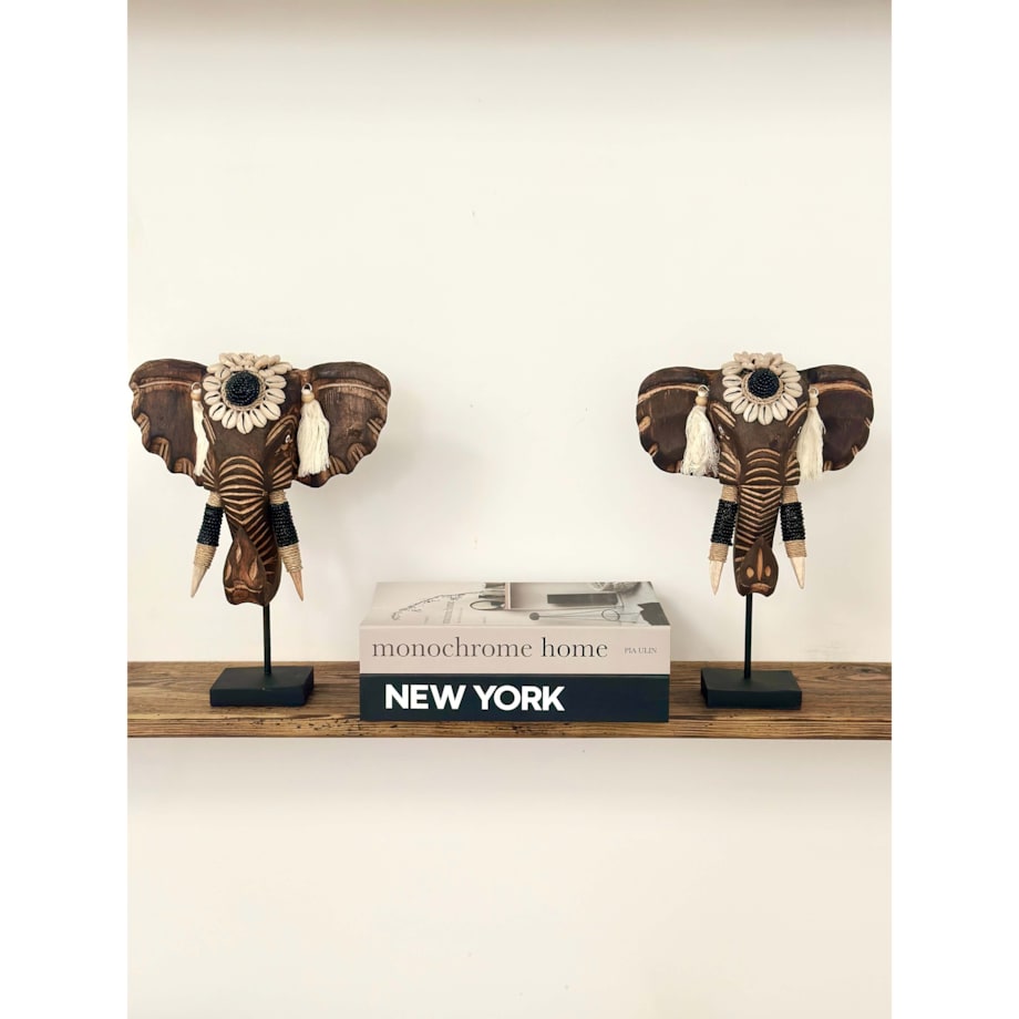 FIGURKA DEKORACYJNA SŁOŃ BRĄZOWY