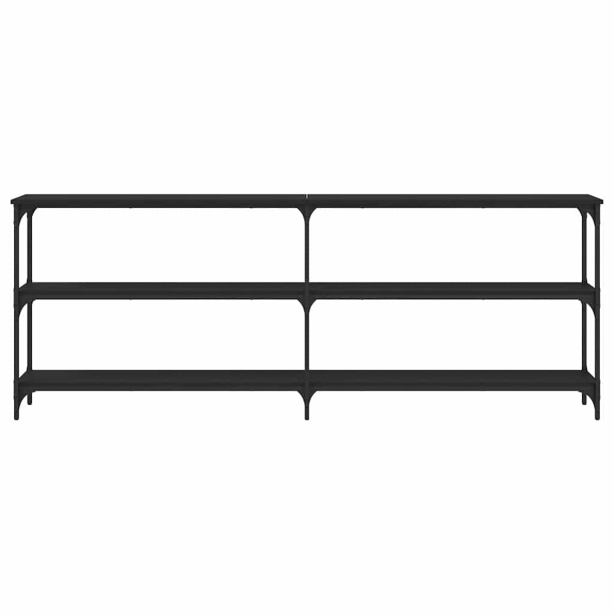 vidaXL Stolik konsolowy, czarny, 200x29x75 cm, materiał drewnopochodny