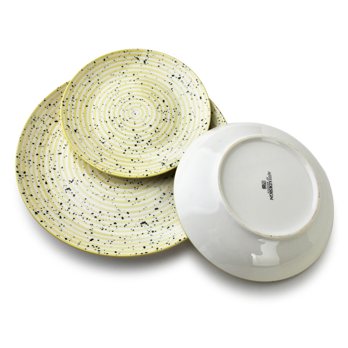 STRIPES BEIGE Komplet obiadowy 18cz.27/19/20cm miska 550ml