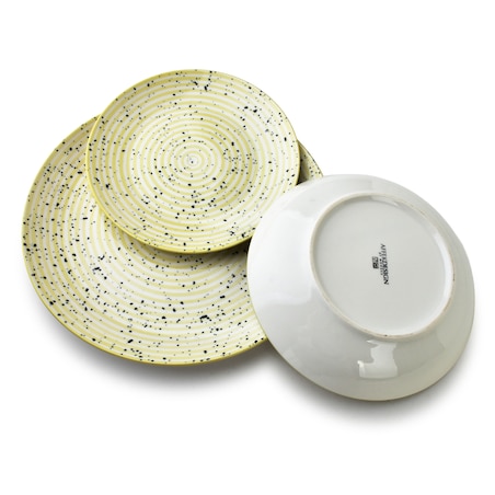 STRIPES BEIGE Komplet obiadowy 18cz.27/19/20cm miska 550ml