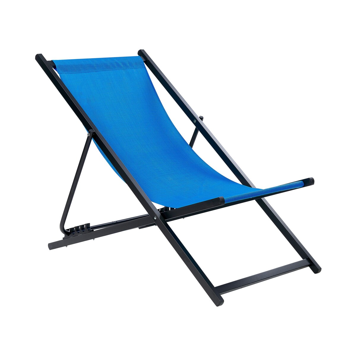 Leżak ogrodowy niebiesko-czarny LOCRI II