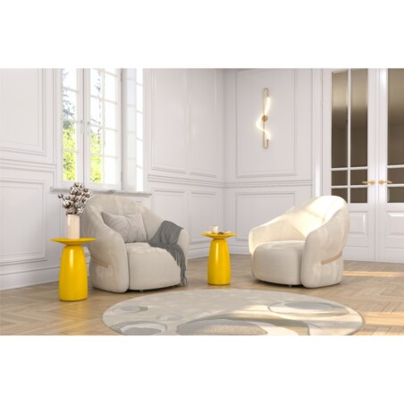 Stolik drewniany różne kolory Baobab 44, kolor żółty