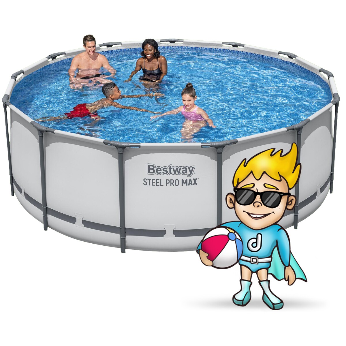 Basen ogrodowy stelażowy 396x122cm Bestway zestaw