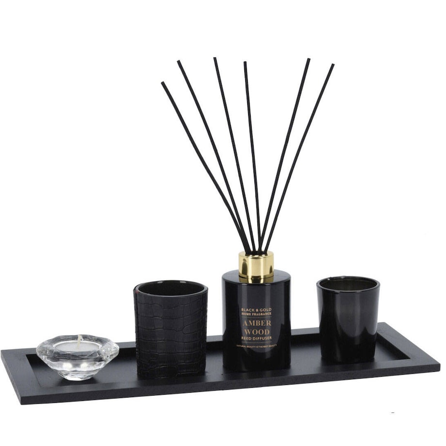 Zapachy do domu: dyfuzor z patyczkami + świeczki ELEGANTE