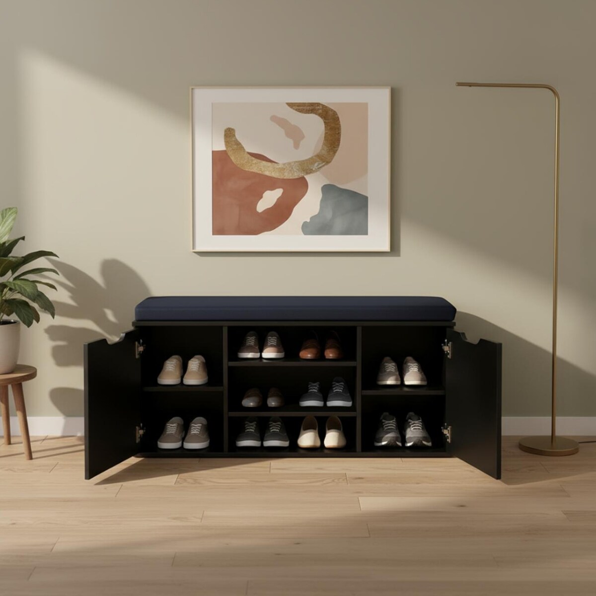 Szafka na buty z siedziskiem PORTA, 103 x 30 x 46 cm