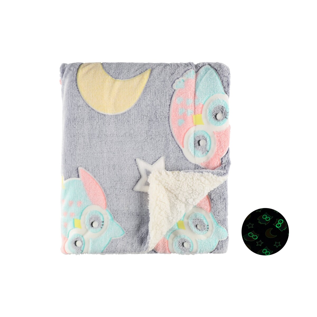 Narzuta dla dzieci świecąca w ciemności GLOW, 125 x 150 cm