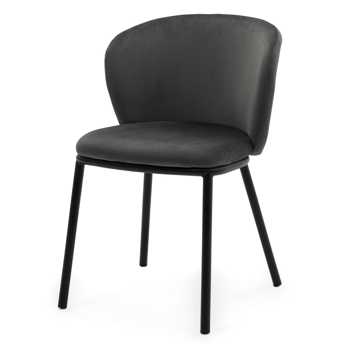 KRZESŁO TAPICEROWANE WELUROWE DO SALONU JADALNI GLAMOUR SZARE BARI