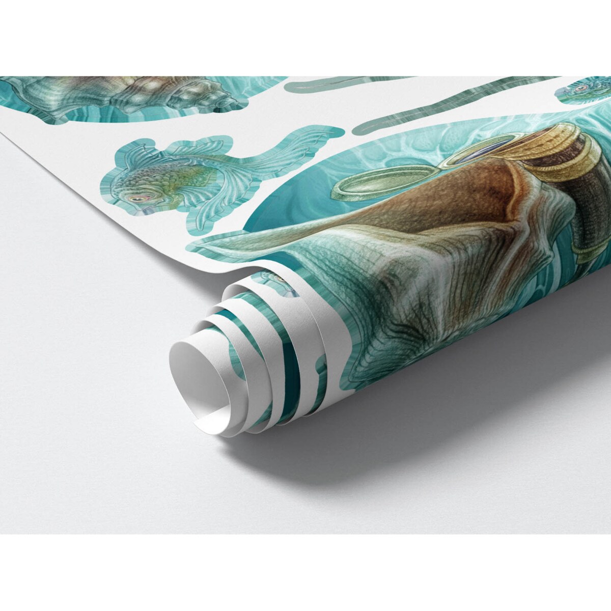 Zestaw naklejek na ścianę, Świat kraba, 60cm