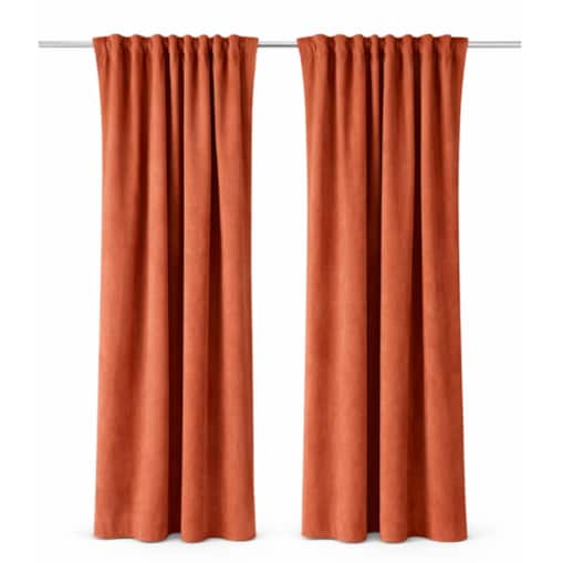Zasłona welurowa Werona w kolorze terakota 260 cm