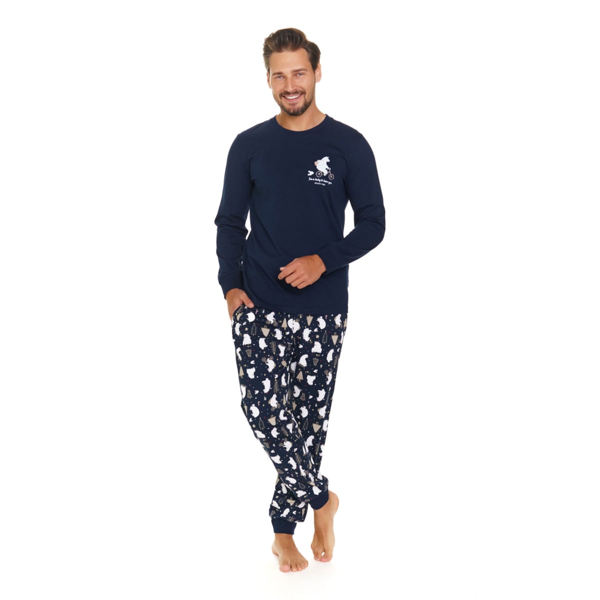 Piżama kolor granatowy PMB.5263.NAVY_BLUE - XXL