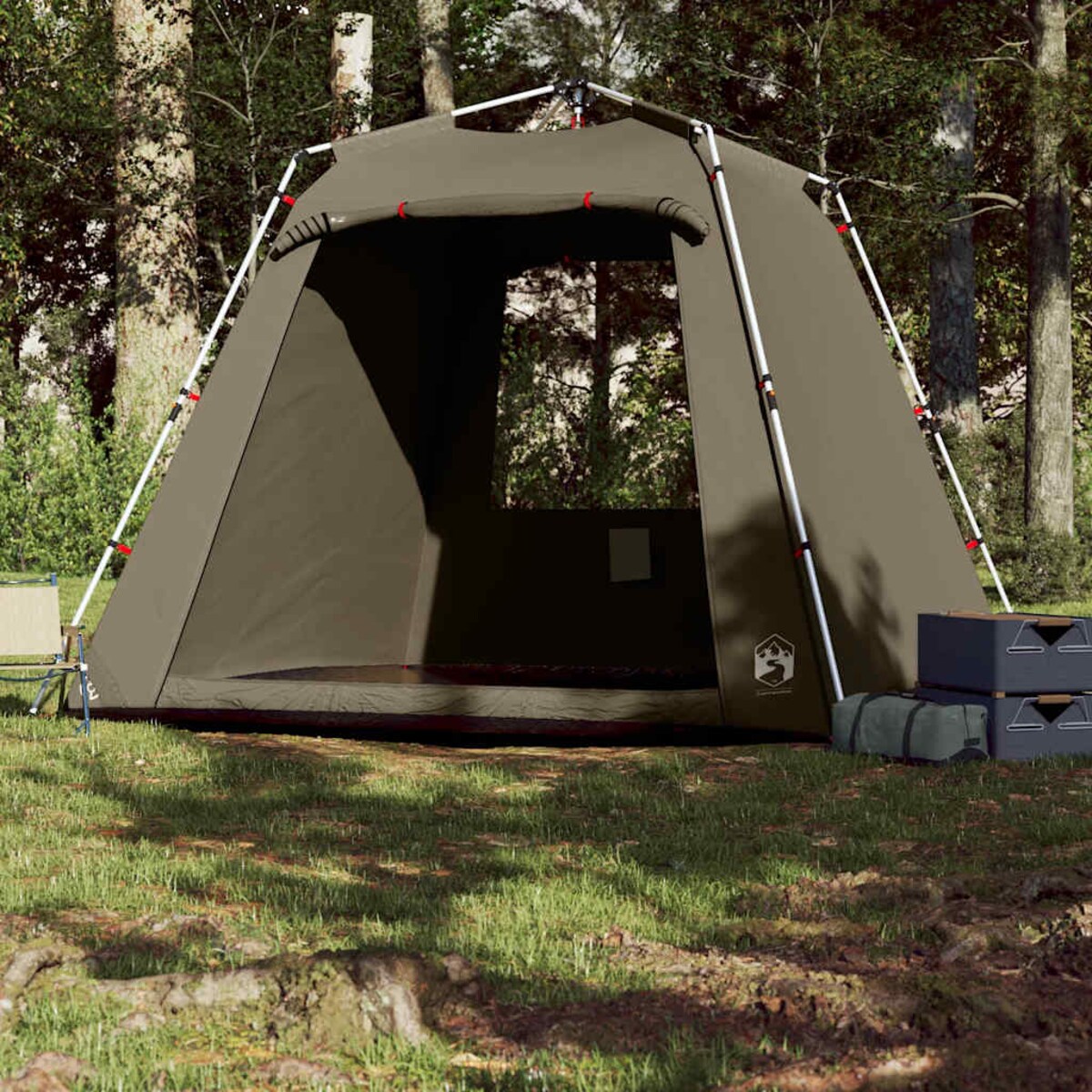 vidaXL Namiot wędkarski, 4-os., oliwkowy, szybkie rozkładanie