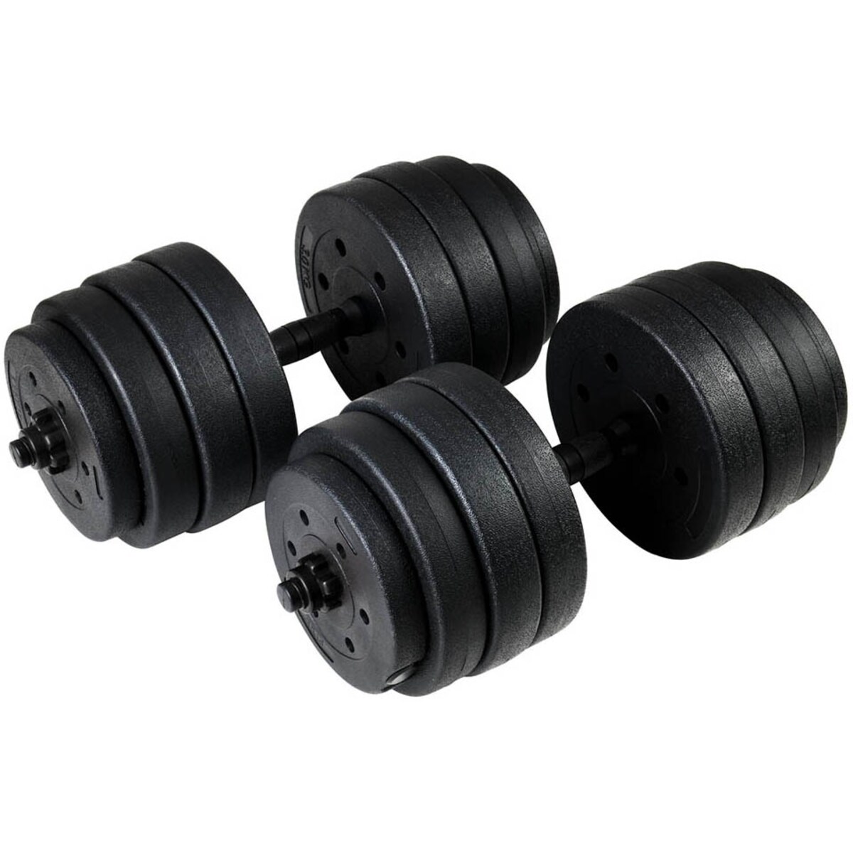 Zestaw hantli 2x20kg hantle bitumiczne 40 kg regulowane funfit