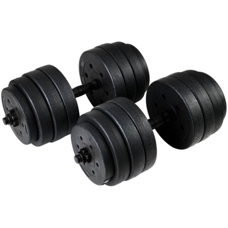 Zestaw hantli 2x20kg hantle bitumiczne 40 kg regulowane funfit