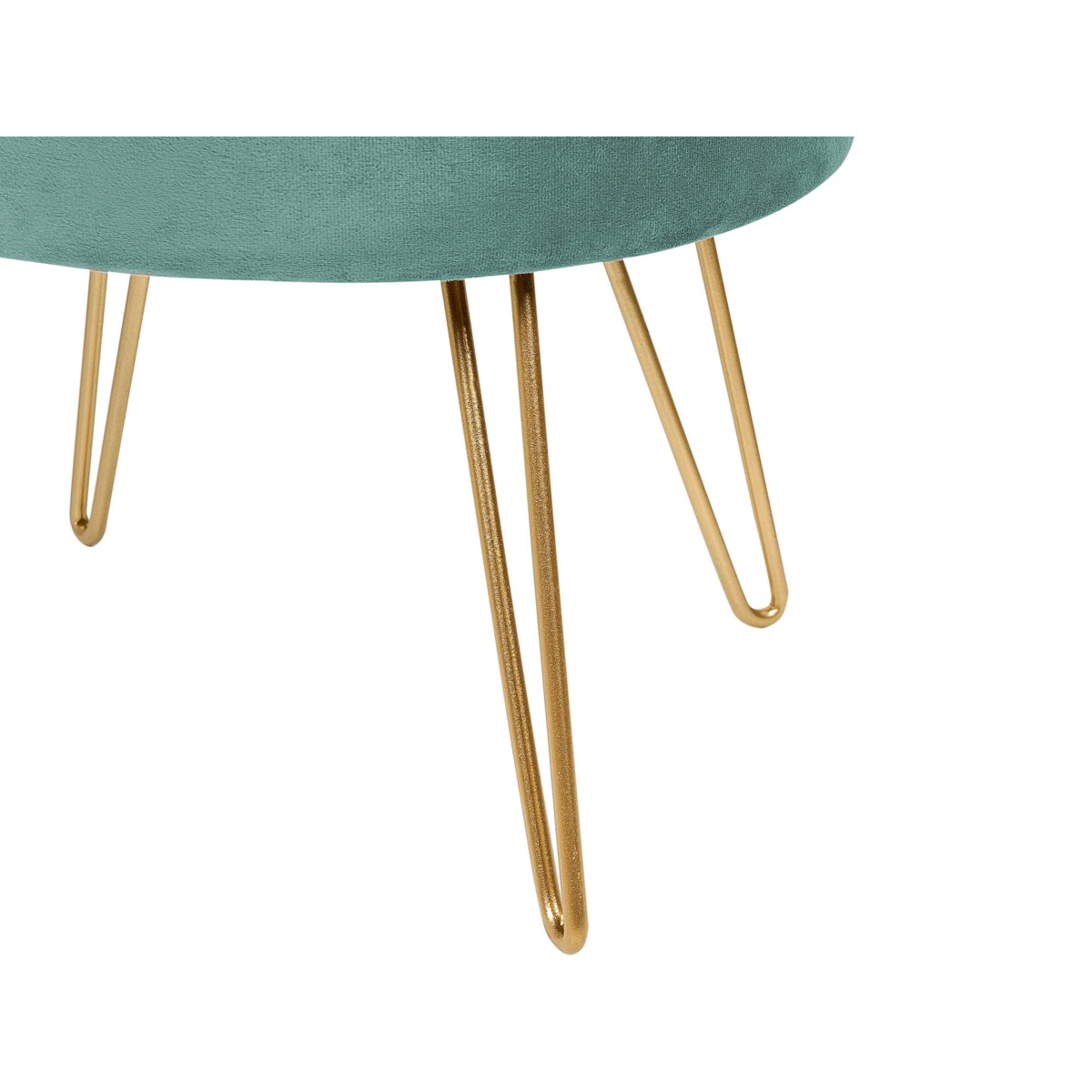 Puf ze schowkiem welurowy 42 cm zielony SILAS