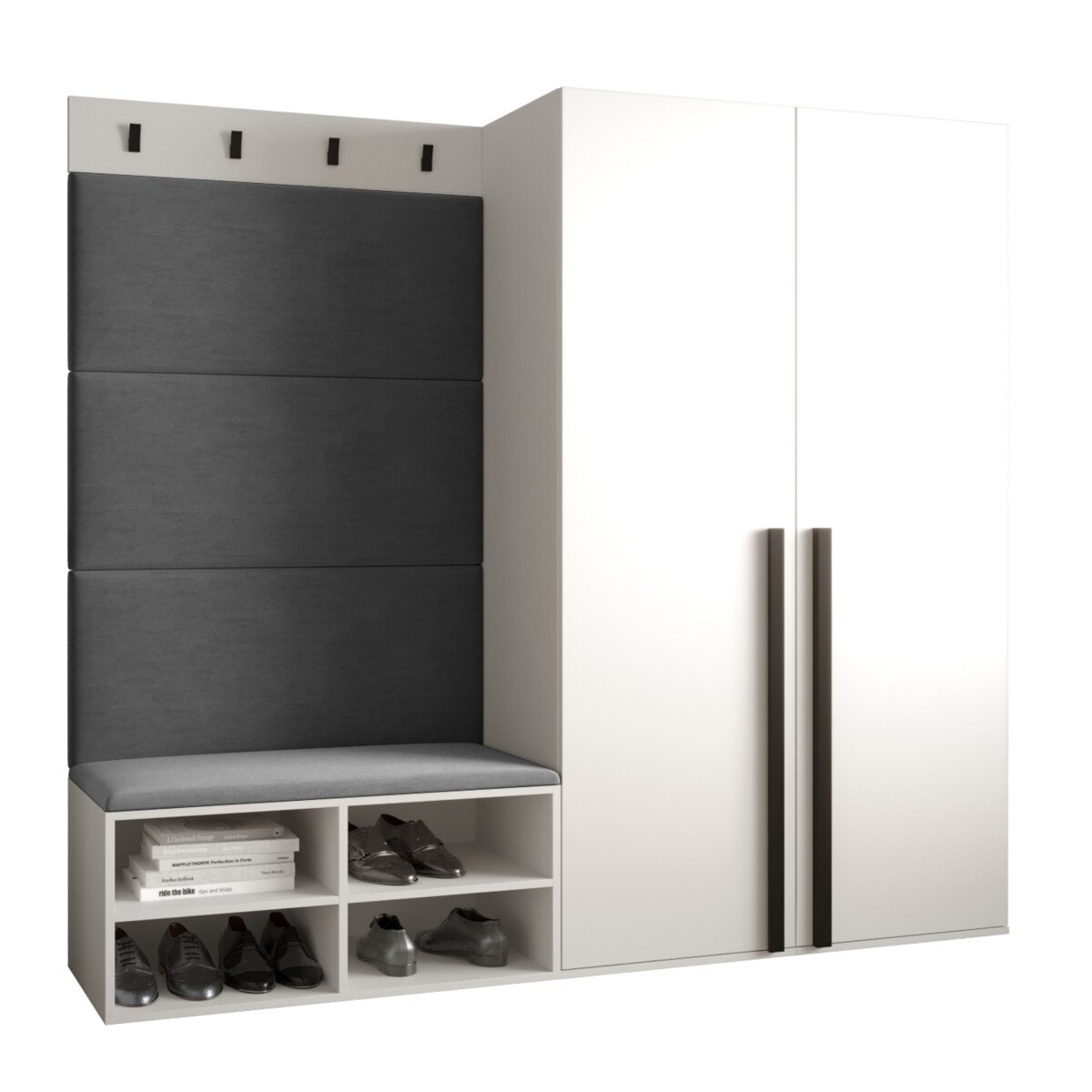 Garderoba do przedpokoju Abiks MIRO 5 biały+manila16