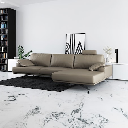 Sofa narożna Prado brązowa