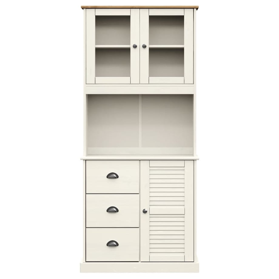 vidaXL Kredens VIGO, biały, 78x40x175 cm, lite drewno sosnowe