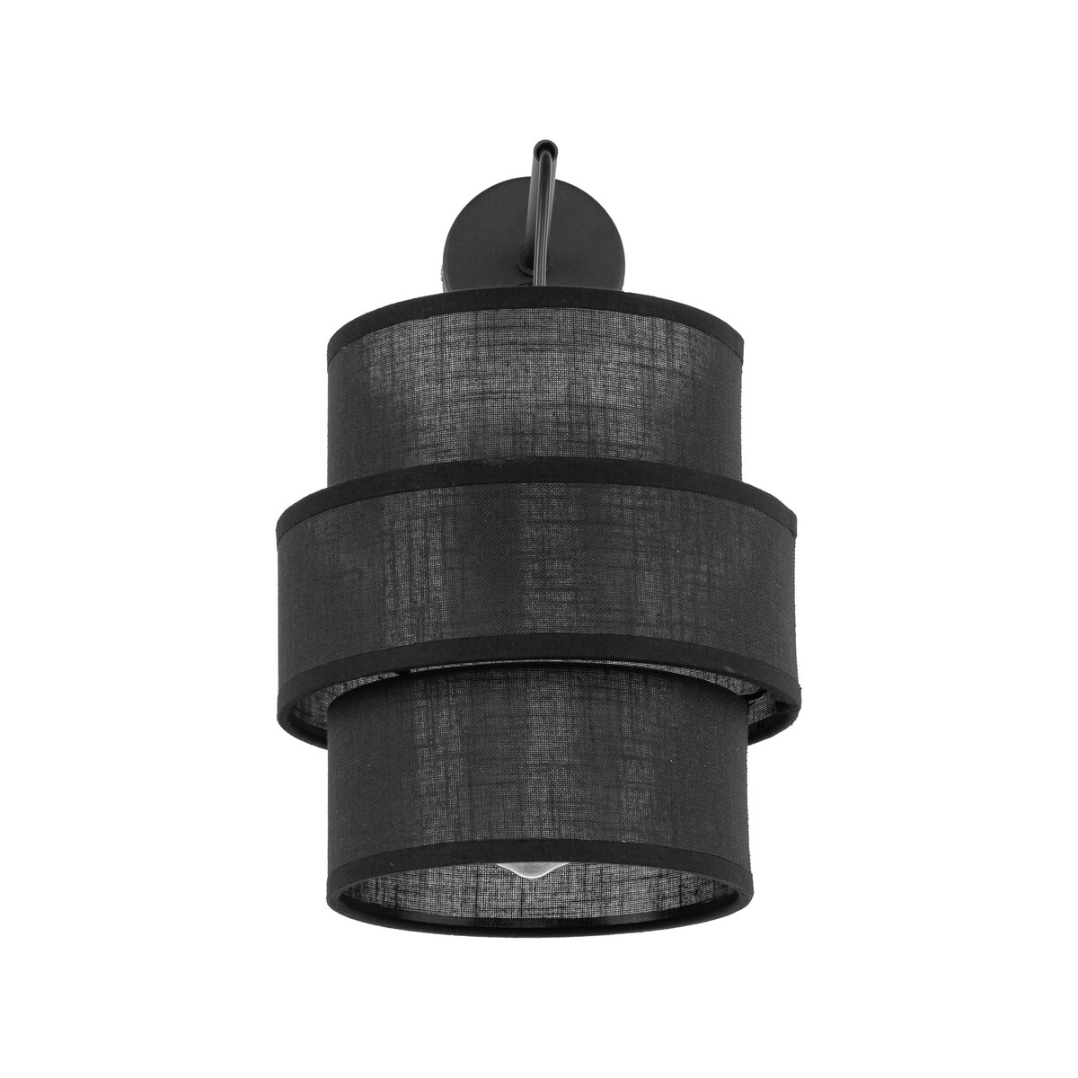 Kinkiet z włącznikiem CALISTO BLACK 5955 TK Lighting czarny E27 nowoczesna lampa ścienna do sypialni i salonu