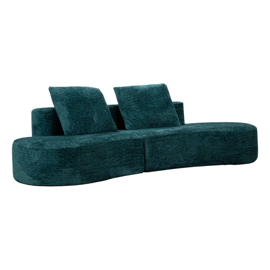 Sofa Island, kolor morski, poliester, 238 x 92 x 78 cm, styl nowoczesny, do salonu, Mauro Ferretti