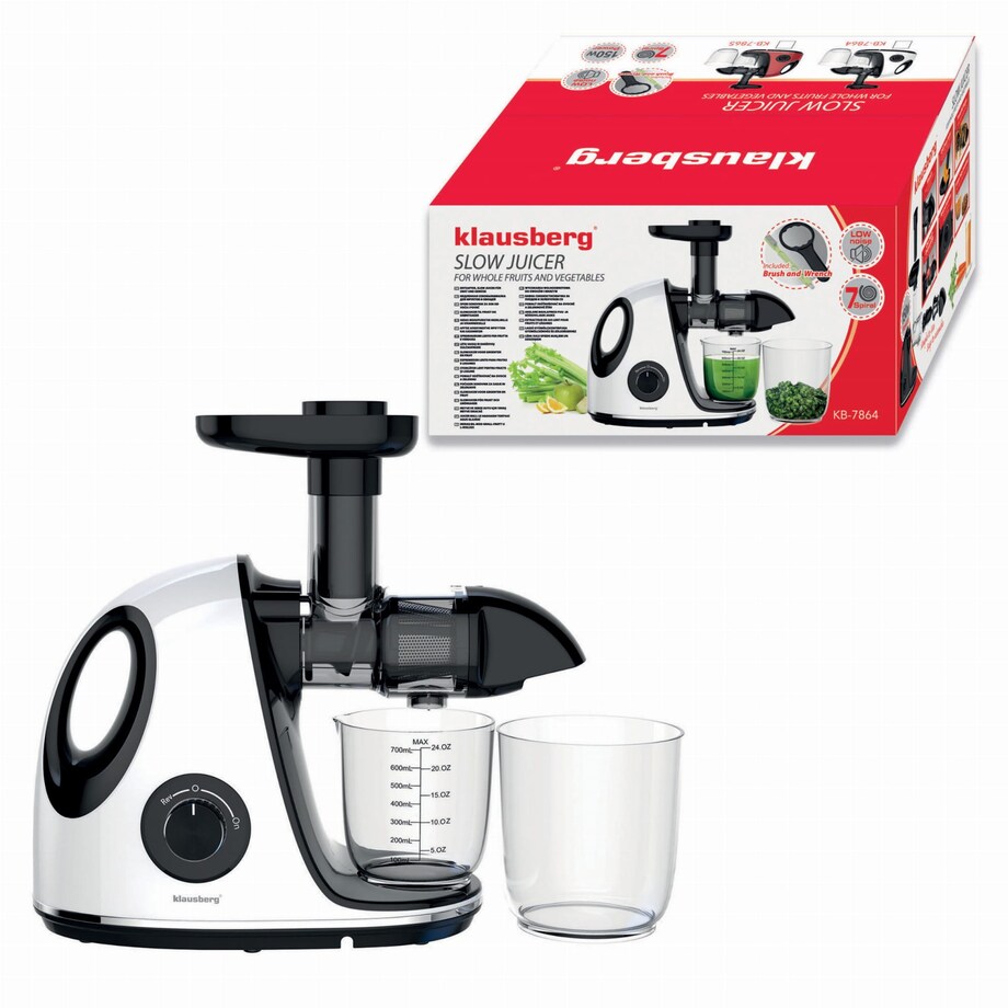 Sokowirówka wolnoobrotowa 150W do owoców i warzyw COLD PRESS KLAUSBERG KB-7864
