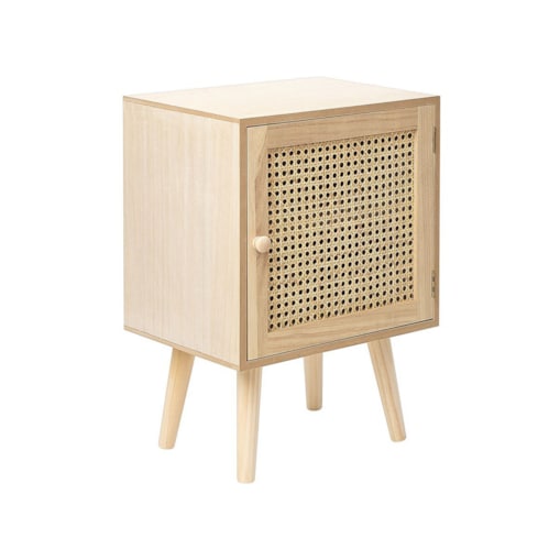 Szafka nocna front rattanowy jasne drewno ALMO