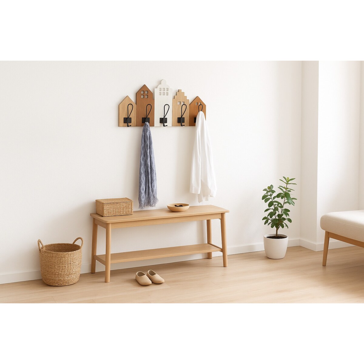 Wieszak do przedpokoju domki BONI