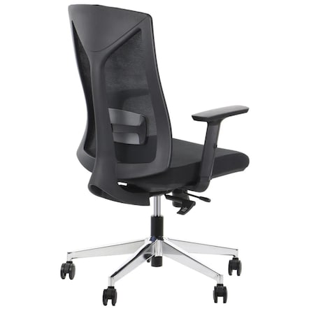 Fotel biurowy HAGER czarny/chrom