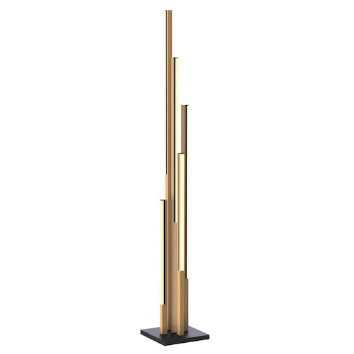 Lampa podłogowa Eliot ML4980-5-3BMT Zumaline LED 21W 3000K drewniana czarna